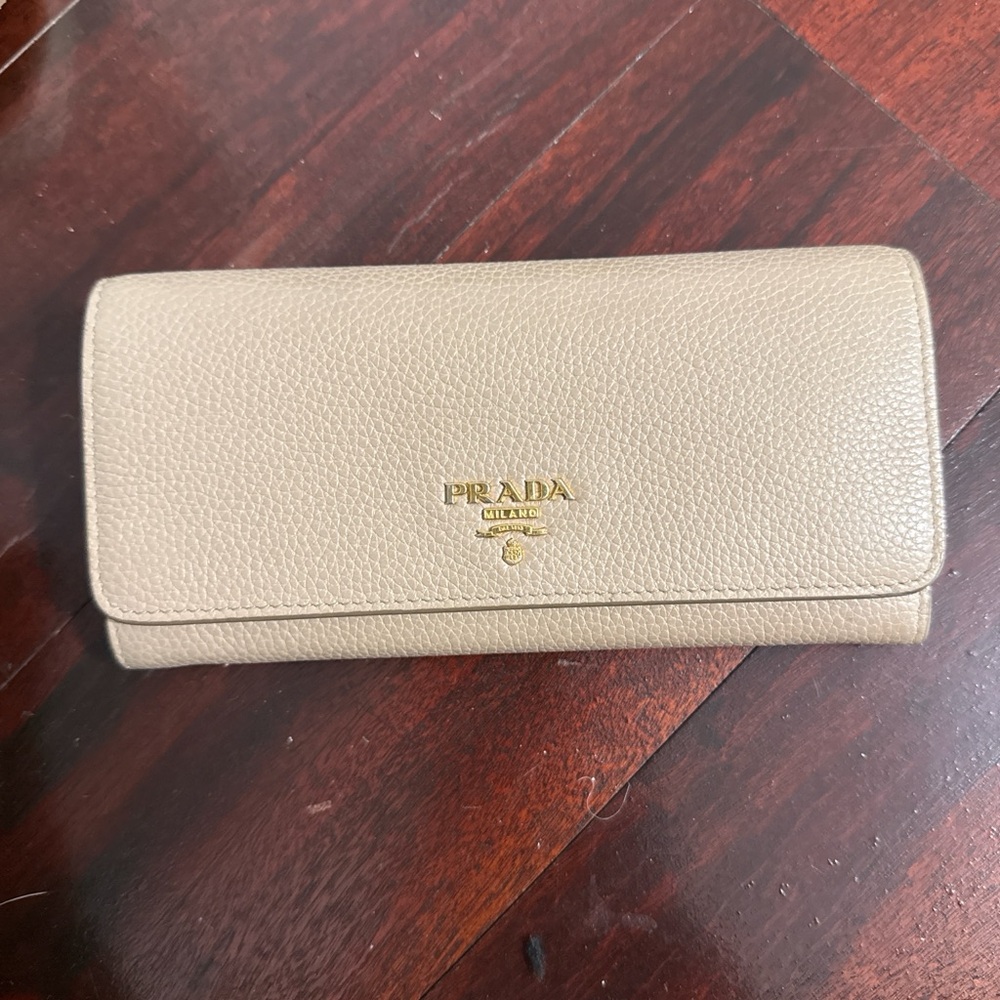 Prada Tan Leather Wallet